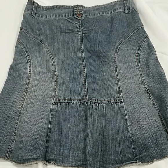 Rewind Juniors Size 13 Skirt Blue Denim Hi Lo 90s Y2K Vintage - Picture 8 of 9